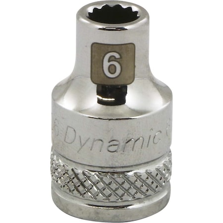 Dynamic 3/8" Drive, 6mm Metric Socket, 12 Points D009106